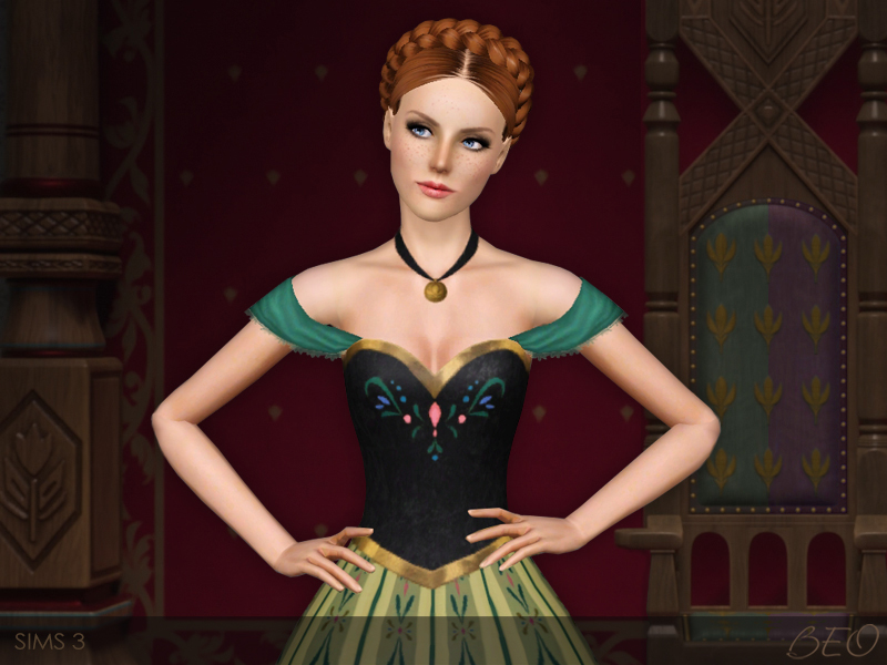 Anna's coronation dress (Frozen) for The Sims 3 by BEO